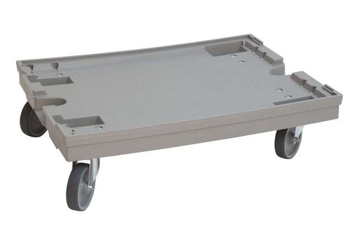  HorecaTraders Chariot 600x800x200mm avec roues en caoutchouc Gris 