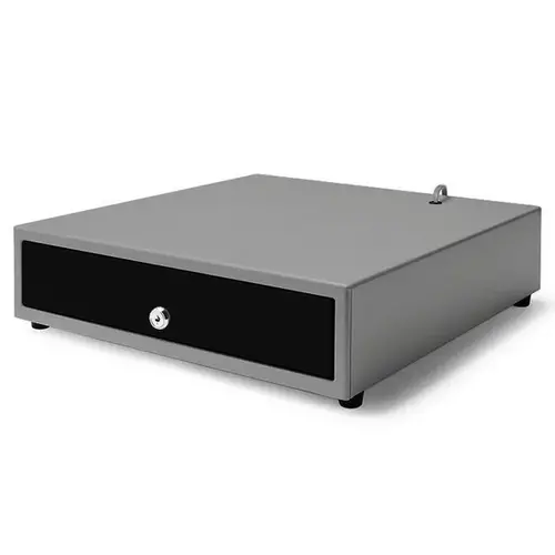  HorecaTraders Cash Drawer Black/Gray 8 Coin Slots + 4 Note Slots Electric (24V) 440x460x110mm 