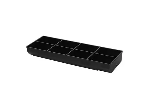  HorecaTraders Tiroir-caisse à tiroirs à pièces 423/HP-123, 8 compartiments à pièces, 335 x 125 x 45 mm 