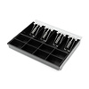 HorecaTraders Tiroir-caisse HP-123 8 compartiments à pièces + 4 compartiments à billets Bac à pièces Amovible 359x326x64mm