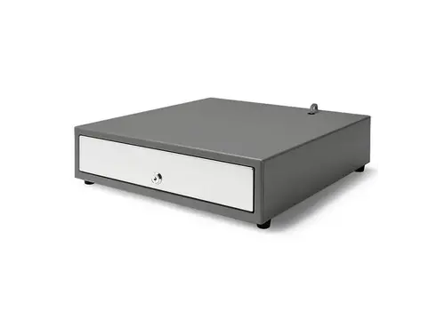  HorecaTraders Cash Drawer 423 Gray/Stainless Steel 8 Coin Compartments + 4 Note Compartments Electric (12V/24V) 405x423x113mm 
