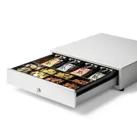Kassalade 423 Wit/RVS 8 Muntvakken + 4 Biljetvakken Elektrisch (12V/24V) 405x423x113mm