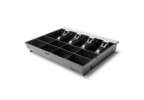  HorecaTraders Tiroir-caisse à tiroirs 410 Standard(+) 8 compartiments à pièces + 4 compartiments à billets 350x320x60mm 