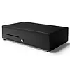 HorecaTraders Cash Drawer 500S Black 8 Coin Slots + 6 Note Slots Electric (12V/24V) 500x280x132mm