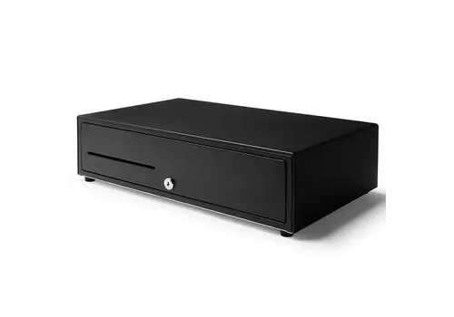  HorecaTraders Kassenschublade 500S Schwarz 8 Münzfächer + 6 Scheinfächer Elektrisch (12V/24V) 500x280x132mm 