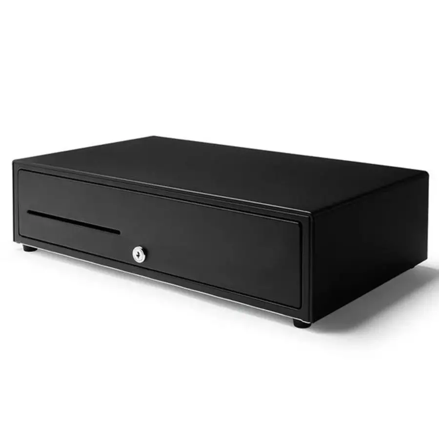 Tiroir-caisse 500S Noir 8 emplacements pour pièces + 6 emplacements pour billets Électrique (12 V/24 V) 500 x 280 x 132 mm
