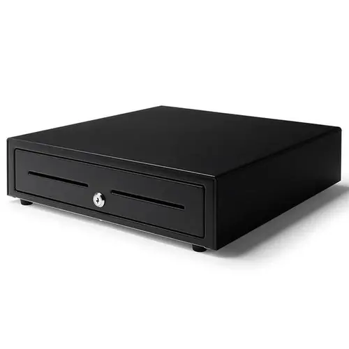  HorecaTraders Cash Drawer 410FT Standard Black 8 Coin Slots + 4 Note Slots Manual 410x415x110mm 
