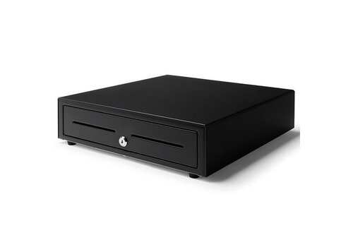  HorecaTraders Cash Drawer 410 Standard+ Black 8 Coin Slots + 4 Note Slots Electric (12V/24V) 410x415x110mm 