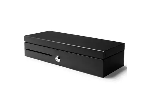  HorecaTraders Cash Drawer FlipTop Black 8 Coin Slots + 5 Note Slots Electric (12V/24V) 460x170x100mm 
