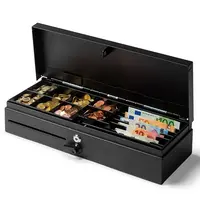 Kassenschublade FlipTop Schwarz 8 Münzfächer + 5 Scheinfächer Elektrisch (12V/24V) 460x170x100mm
