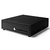 HorecaTraders Cash Drawer 335FT Standard Black 8 Coin Slots + 5 Note Slots Manual 335x335x90mm
