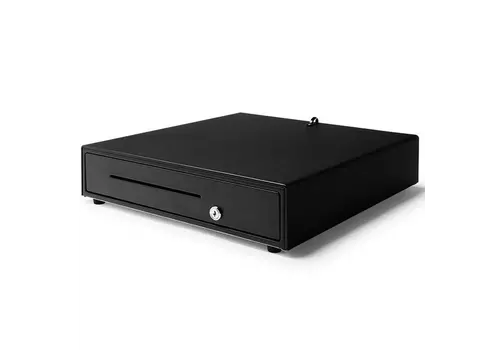  HorecaTraders Cash Drawer 425 Black 8 Coin Compartments + 4 Note Compartments Electric (24V) 425x425x100mm 