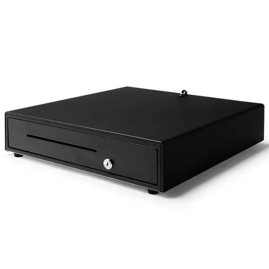 Kassenlade 425 Schwarz 8 Münzfächer + 4 Scheinfächer Elektrisch (24V) 425x425x100mm