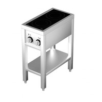 Profi Induktionskochfeld 2 Brenner 2 x 3,5 kW 400 Volt 355 x 655 x 875mm