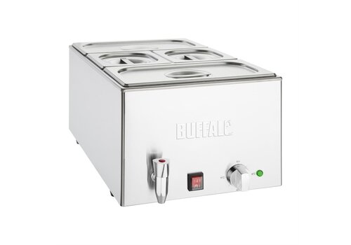  Buffalo Bain-marie Buffalo avec robinet et casseroles 327 x 645 x 432 mm 