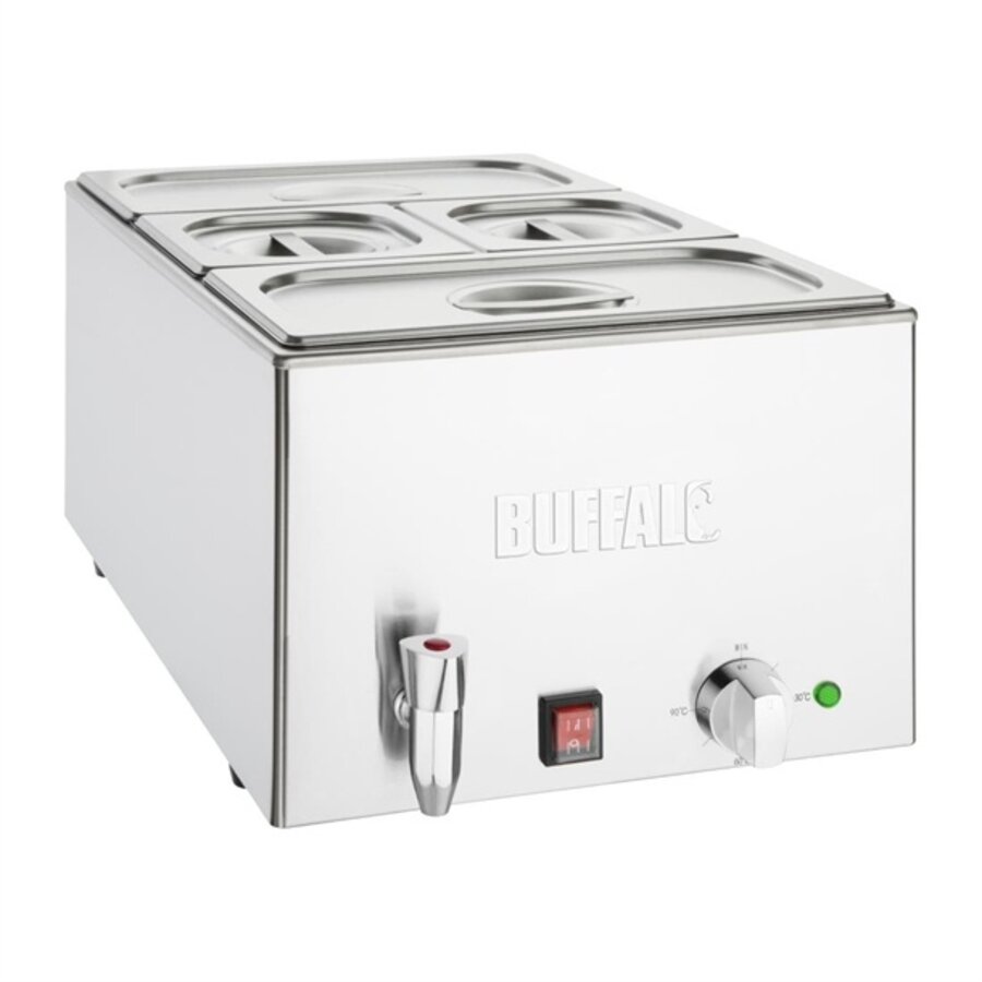 Buffalo Bain Marie mit Hahn und Pfannen 327 x 645 x 432 mm