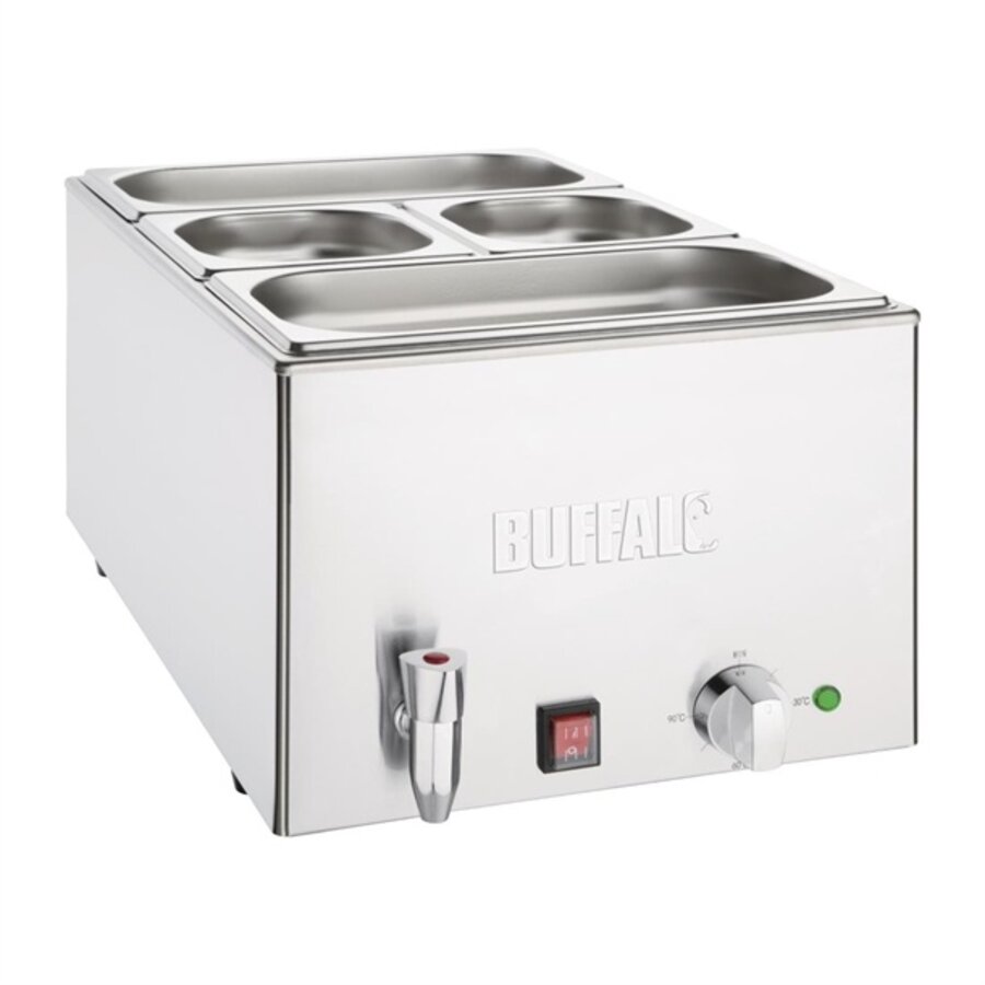 Buffalo Bain Marie mit Hahn und Pfannen 327 x 645 x 432 mm