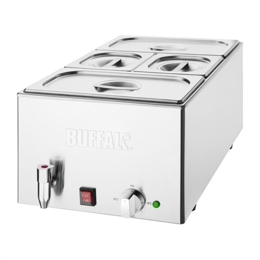 Buffalo Bain Marie mit Hahn und Pfannen 327 x 645 x 432 mm