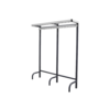 HorecaTraders Freestanding Hospitality Coat Rack Aluminum / Steel Anthracite 30 hooks 170 x 41 x 100 cm