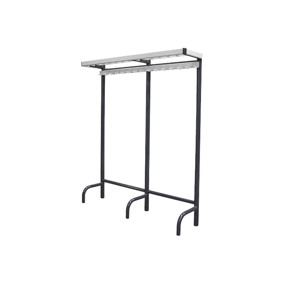 Freestanding Hotel Wardrobe Rack Aluminum / Steel Anthracite 36 hooks 170 x 41 x 180 cm