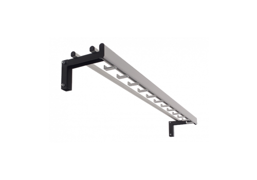  HorecaTraders Strip Horeca Garderobenständer Aluminium 18 Haken 6 x 20 x 180 cm 