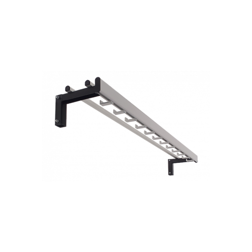  HorecaTraders Strip Horeca Garderobenständer Aluminium 18 Haken 6 x 20 x 180 cm 