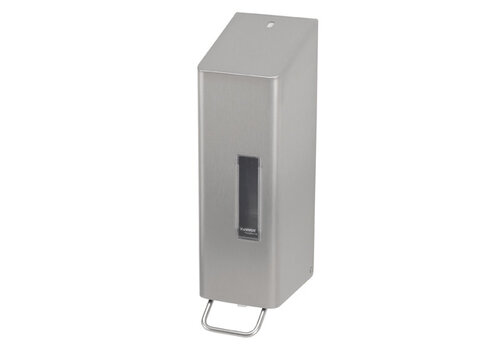  HorecaTraders Distributeur de savon 1200 ml en acier inoxydable 32,7 x 9,7 x 14,8 cm 