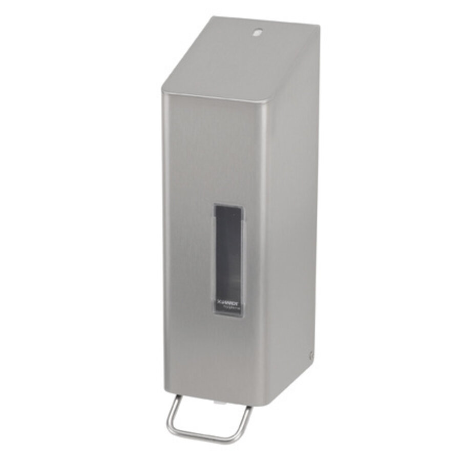 Distributeur de savon 1200 ml en acier inoxydable 32,7 x 9,7 x 14,8 cm