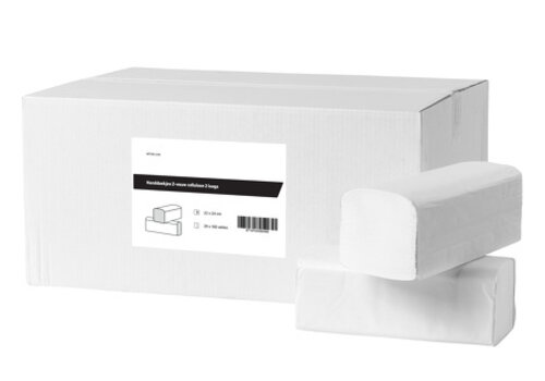  HorecaTraders Serviettes en cellulose pliées en Z, 2 couches 