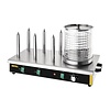 Buffalo Chauffe-hot-dog Buffalo avec 6 broches chauffantes. 750W/230V. 6 chauffe-petits pains.