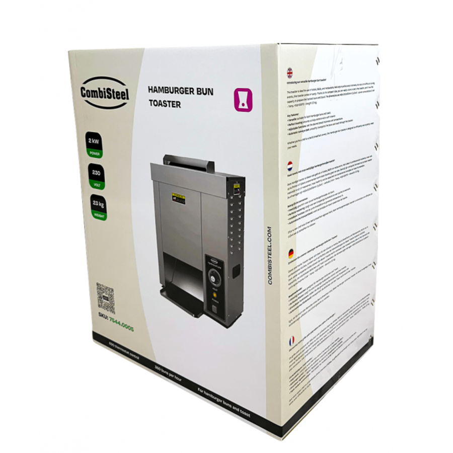 Durchlauftoaster Einzeln (Vertikal) Max. 720 /h 2kW (230V) 460 x 350 x 610 (h) mm