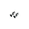 HorecaTraders Set of adjustable feet - 2pce/pck upright chromed wine rack