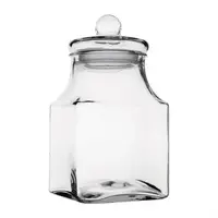 Bocal de conservation carré en verre 3,4 L