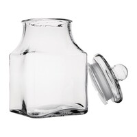 Bocal de conservation carré en verre 3,4 L