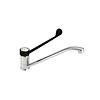 Saro Single Hole Mixer Tap Rotatable Lever Black CH B Ø5 x D21.5/23x H19.5/29cm