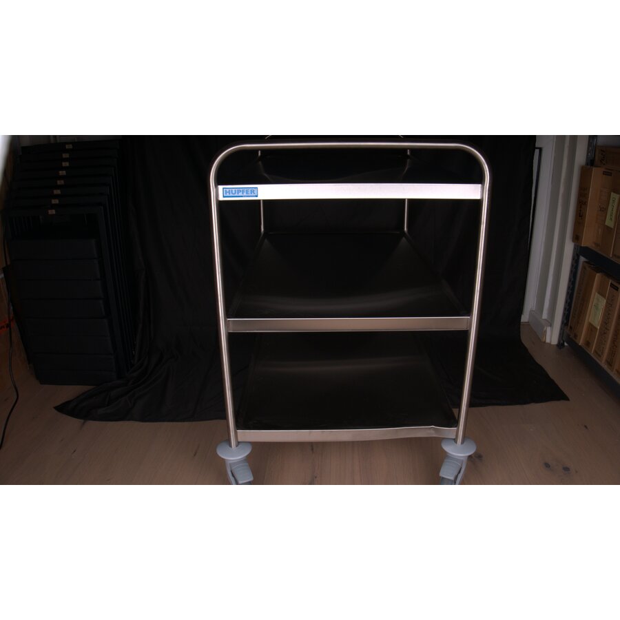 Chariot de service en acier inoxydable 3 plateaux 1095 x 695 x 964 mm OUTLET