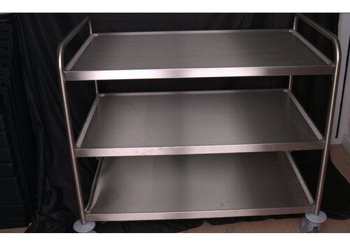  Hupfer Chariot de service en acier inoxydable 3 plateaux 1095 x 695 x 964 mm OUTLET 