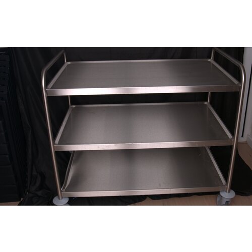  Hupfer Chariot de service en acier inoxydable 3 plateaux 1095 x 695 x 964 mm OUTLET 