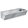 HorecaTraders lavabo double en acier inoxydable 1200x425x165mm