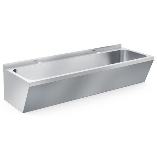  HorecaTraders lavabo double en acier inoxydable 1200x425x165mm 
