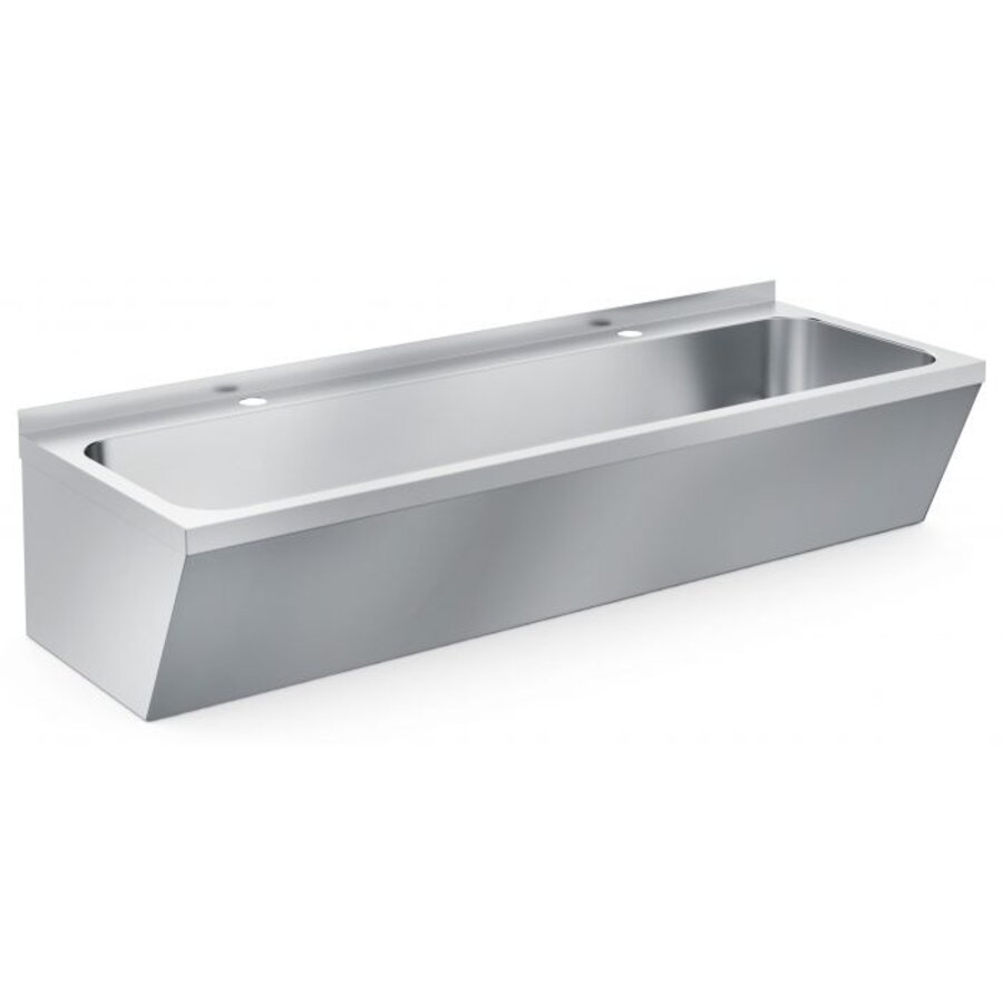 lavabo double en acier inoxydable 1200x425x165mm
