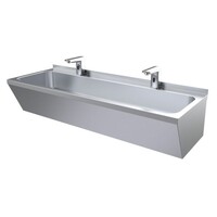 lavabo double en acier inoxydable 1200x425x165mm