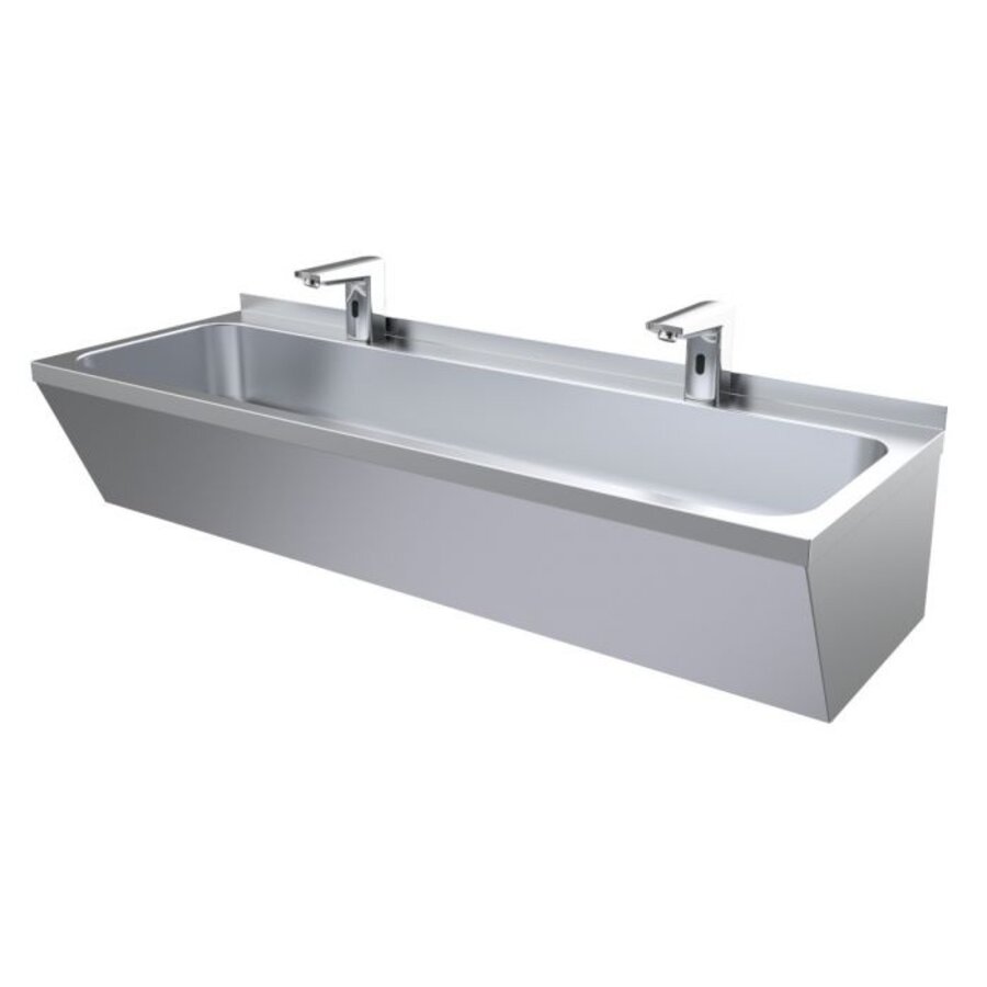 lavabo double en acier inoxydable 1200x425x165mm
