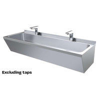 lavabo double en acier inoxydable 1200x425x165mm