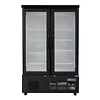 Polar Réfrigérateur 2 portes vitrées noir 744 L 196,3 x 122 x 76,4 cm