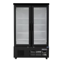 Réfrigérateur 2 portes vitrées noir 744 L 196,3 x 122 x 76,4 cm