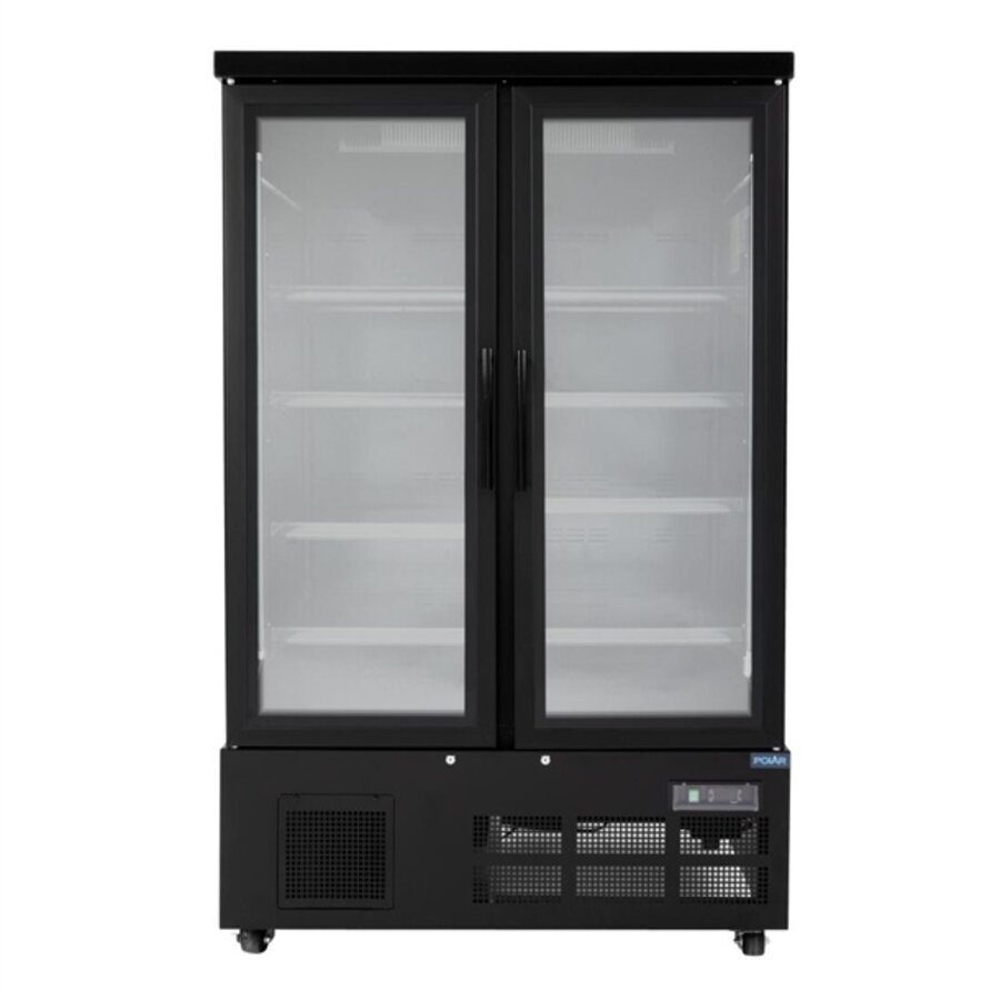 Réfrigérateur 2 portes vitrées noir 744 L 196,3 x 122 x 76,4 cm