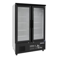 Réfrigérateur 2 portes vitrées noir 744 L 196,3 x 122 x 76,4 cm