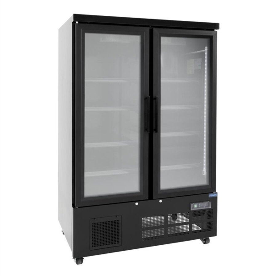 Réfrigérateur 2 portes vitrées noir 744 L 196,3 x 122 x 76,4 cm