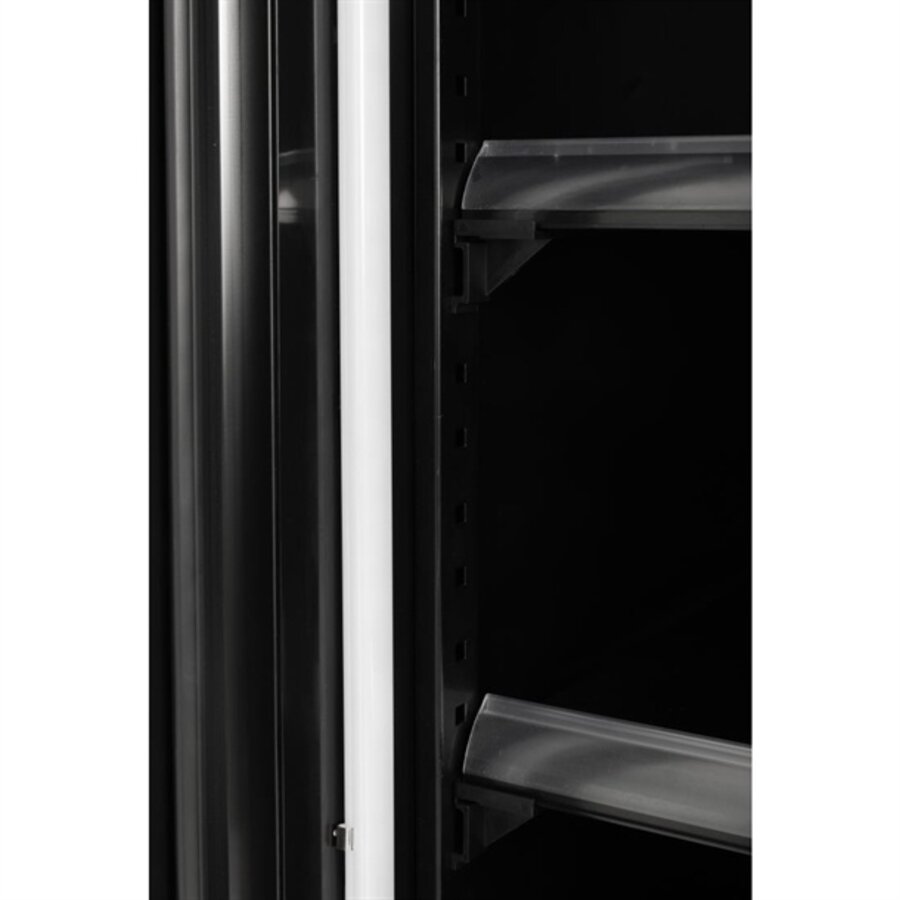Réfrigérateur 2 portes vitrées noir 744 L 196,3 x 122 x 76,4 cm